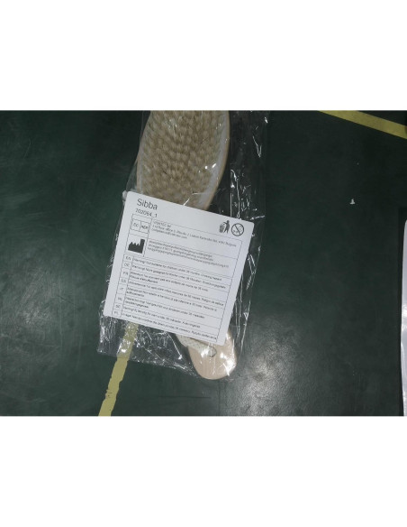 Cepillo Exfoliante Corporal Sibba con Mango Corto y Cerdas de Jabalí