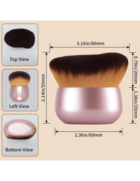 Brocha de Maquillaje Extra Grande PESIAKOME 75mm Negra