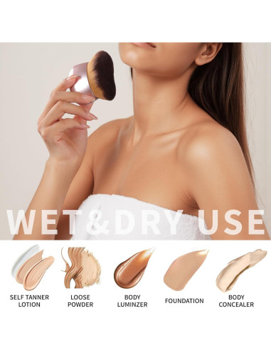 Brocha de Maquillaje Extra Grande PESIAKOME 75mm Negra