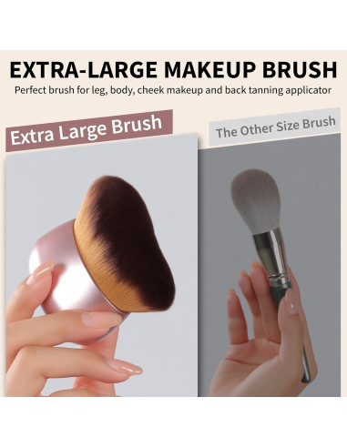 Brocha de Maquillaje Extra Grande PESIAKOME 75mm Negra