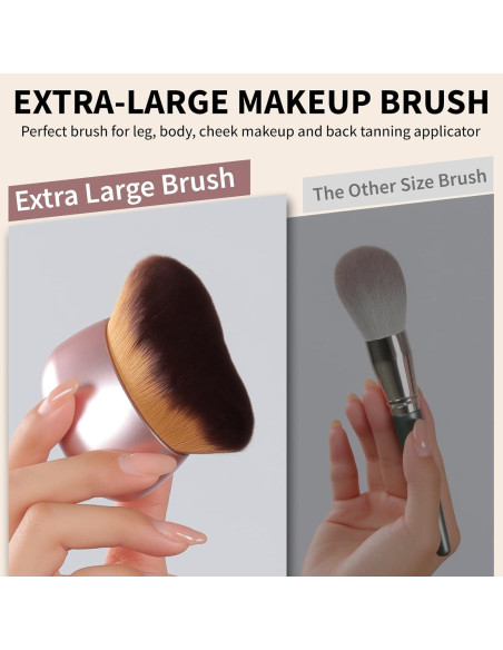 Brocha de Maquillaje Extra Grande PESIAKOME 75mm Negra