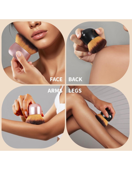 Brocha de Maquillaje Extra Grande PESIAKOME 75mm Negra