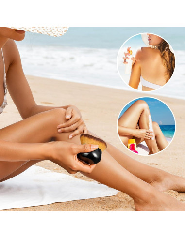 Brocha de Maquillaje Extra Grande PESIAKOME 75mm Negra