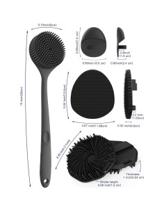 Set de Exfoliadores de Silicona Manmihealth 5 Piezas 2