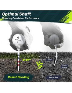 Tees de Golf SAPLIZE de Plástico 100 Pcs 83mm 4 Puntas 2