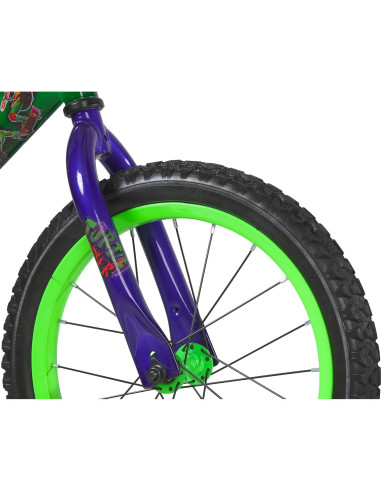 Bicicleta Infantil Dynacraft Tortugas Ninja 16" Verde Oscuro