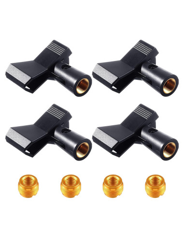 Yeshone Clips de Micrófono Inalámbrico con Adaptadores 4 Piezas