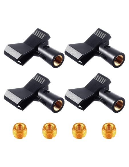 Yeshone Clips de Micrófono Inalámbrico con Adaptadores 4 Piezas