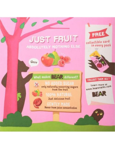 Bocadillo de Fruta BEAR Yoyo Frambuesa Pack de 2