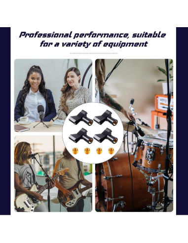 Yeshone Clips de Micrófono Inalámbrico con Adaptadores 4 Piezas