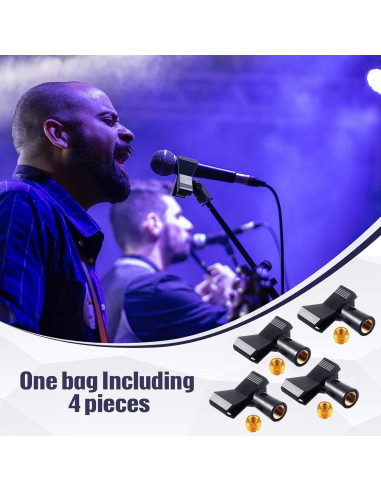 Yeshone Clips de Micrófono Inalámbrico con Adaptadores 4 Piezas