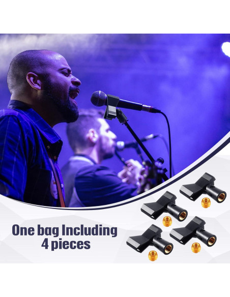Yeshone Clips de Micrófono Inalámbrico con Adaptadores 4 Piezas