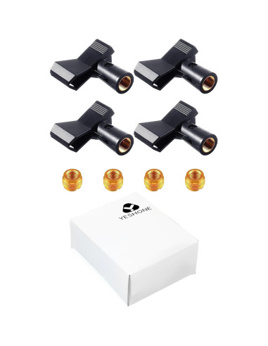 Yeshone Clips de Micrófono Inalámbrico con Adaptadores 4 Piezas