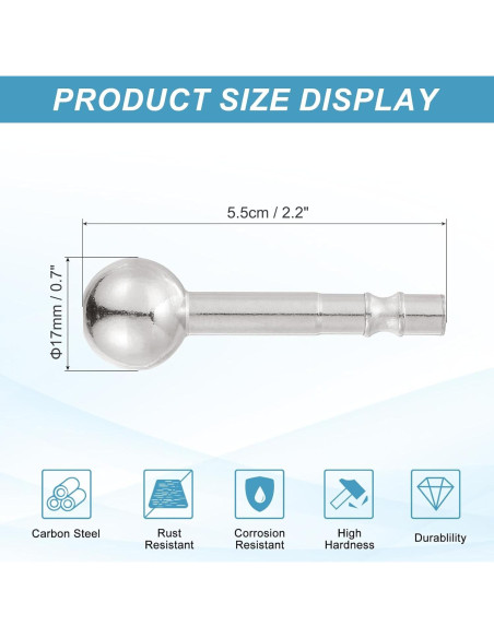 Adaptador de Conector de Brazo de Boom PATIKIL 4 Piezas 17mm
