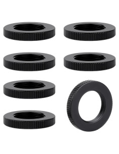 6 Tuercas de Soporte de Micrófono Doble Bloqueo 25.4mm Aluminio