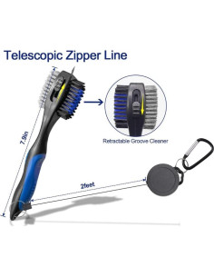 Cepillo de Golf Lesunsul con Clavos Retráctiles y Cinta 0.61m 2