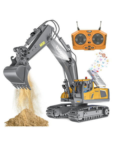 Excavadora RC CANKETEC 1:20 Recargable 11 Canales para Niños