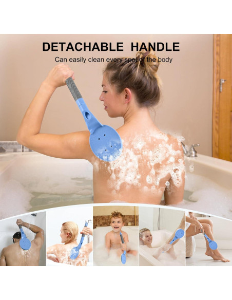 Esfregador de Espalda Antideslizante BTideas 55 cm Azul