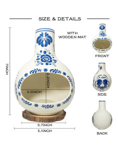 Soporte de Cerámica Talavera REFFU para Palo Santo y Salvia 2