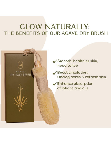 Cepillo Corporal Seco CSM de Agave - Exfoliación y Drenaje Linfático