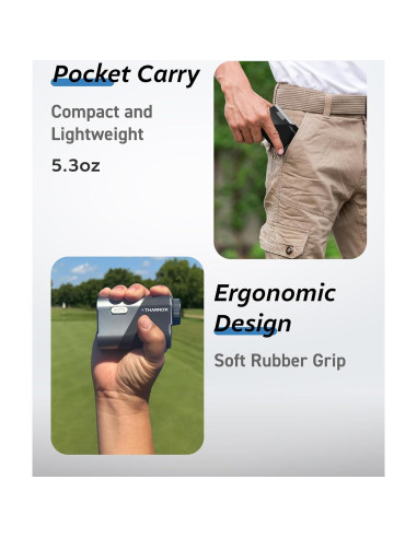 Buscador de Rango de Golf THARNOX 1300m Compacto USB-C