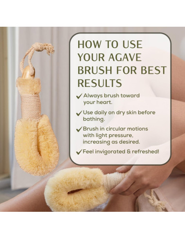Cepillo Corporal Seco CSM de Agave - Exfoliación y Drenaje Linfático