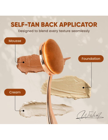 Aplicador de Autobronceador Wishar WM-2024 - Brocha Kabuki
