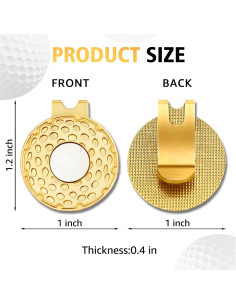 Clip para Sombrero de Golf Rofiowa con Marcador de Acero Inoxidable 2