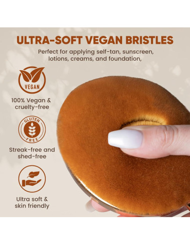 Aplicador de Autobronceador Wishar WM-2024 - Brocha Kabuki