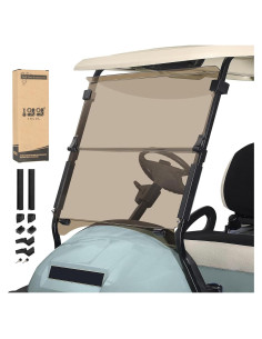 Parabrisas Plegable 10L0L para Club Car Precedent 2004-Up, Claro/Tintado, 95.25x85.34 cm