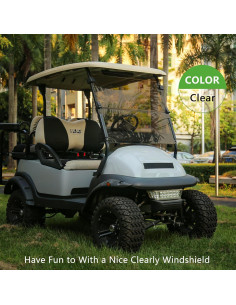 Parabrisas Plegable 10L0L para Club Car Precedent 2004-Up, Claro/Tintado, 95.25x85.34 cm 2