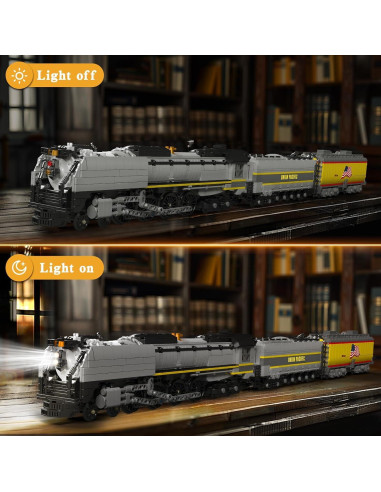 Mould King Kit Tren Locomotora Vapor UP844 3357 PCS LED
