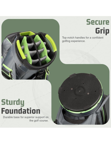 Bolsa de Golf para Carro Beutyal con 15 Compartimentos y Enfriador