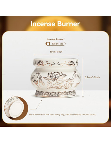 Juego de Suministros para Altar Budista ARBTOTCE - Cerámica Blanca