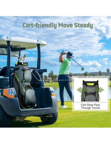 Bolsa de Golf para Carro Beutyal con 15 Compartimentos y Enfriador