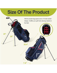 Bolsa de Golf GoHimal 14 Vías con Soporte y 10 Bolsillos 2