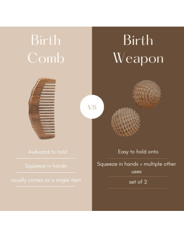 Peine de Nacimiento Miel 127 - Alivio Natural del Dolor de Parto