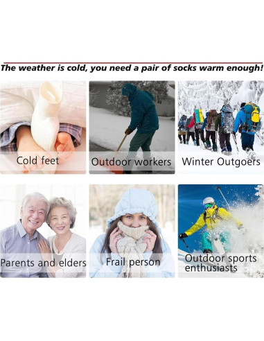 3 Pares de Calcetines Térmicos Autocalentables AFIZ Negro