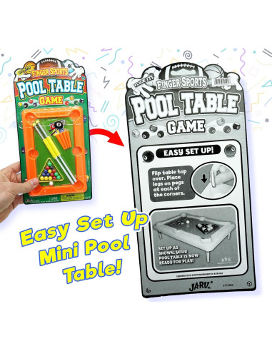Juego de Mesa de Billar Mini JA-RU 30 cm con Queues y Bolas