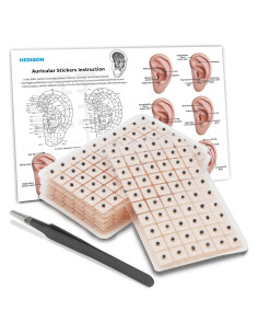 Kit de Acupuntura Auricular Hedigon 420 Piezas con Pinzas