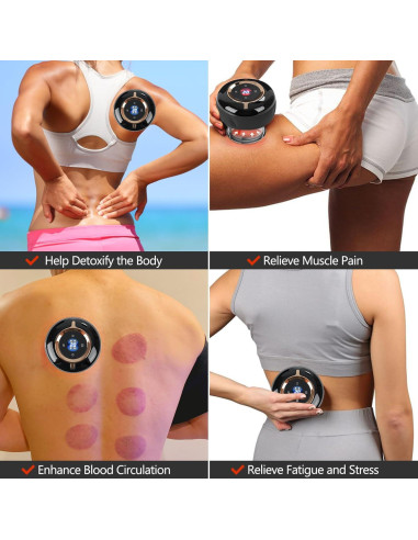 Masajeador de Ventosas Inteligente RIRC 2 Set 4 en 1 Alivio Dolor