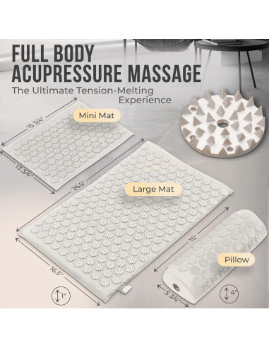 Conjunto de Acupresión Dakini - Almohadilla y Cojín para Alivio del Dolor