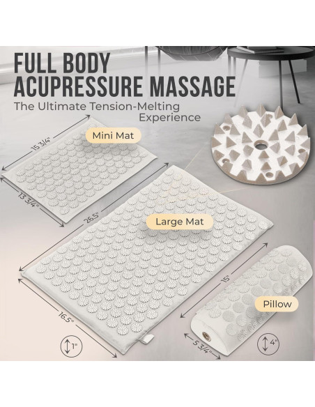 Conjunto de Acupresión Dakini - Almohadilla y Cojín para Alivio del Dolor