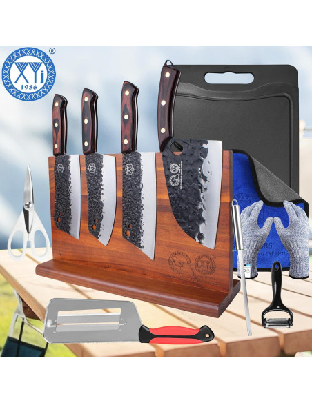 Conjunto de Cuchillos de Cocina XYJ 15 Piezas Acero Alto Carbono
