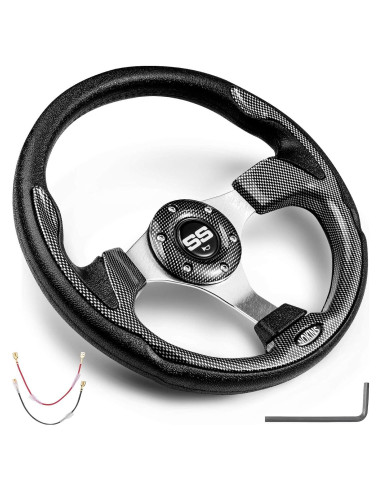 Volante Universal NOKINS 12.5" para Carro de Golf Fibra Carbono