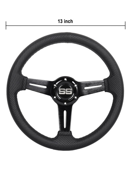 Volante de Carrito de Golf N2MU 33 cm Universal para EZGO y Club Car