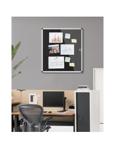 Tablero de Anuncios Cerrado Mifuro 71x66 cm con Cerradura 2