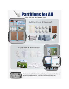 Organizador de Maletero de Golf LOINTET SP2002GRAY Impermeable 2