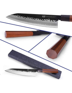 Cuchillo de Chef FINDKING 20.32 cm Acero Clad + Protección 2