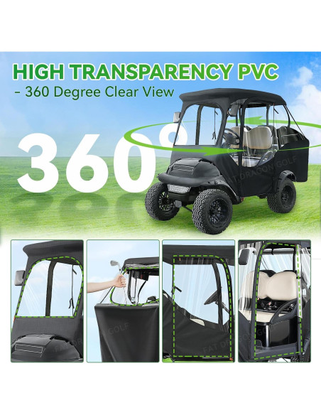 Cubierta de Enclosure Panglong para Carro de Golf 4 Pasajeros